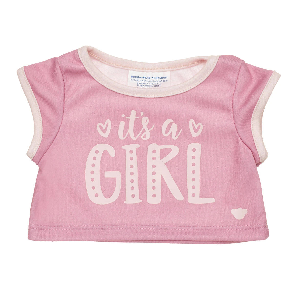 Baby Pink Teddy Bear "It's a Girl" Gift Set | Build-A-Bear® - US 1232