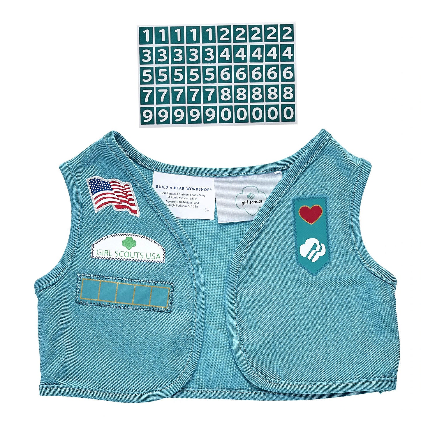 Girl Scout Junior Uniform Vest for Stuffed Animals | Build-A-Bear® - US 9083