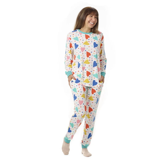 Build-A-Bear Pajama Shop™ Colorful Hearts PJ Top - Adult - US 4810