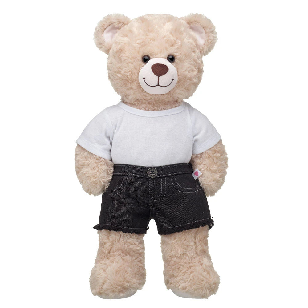 Black Denim Frayed Shorts for Stuffed Animals | Build-A-Bear® - US 8948