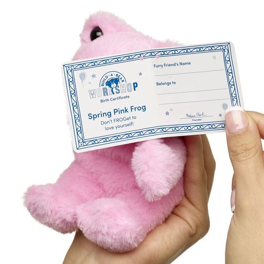 Mini Beans Spring Pink Frog Stuffed Animal | Build-A-Bear® - US 7648