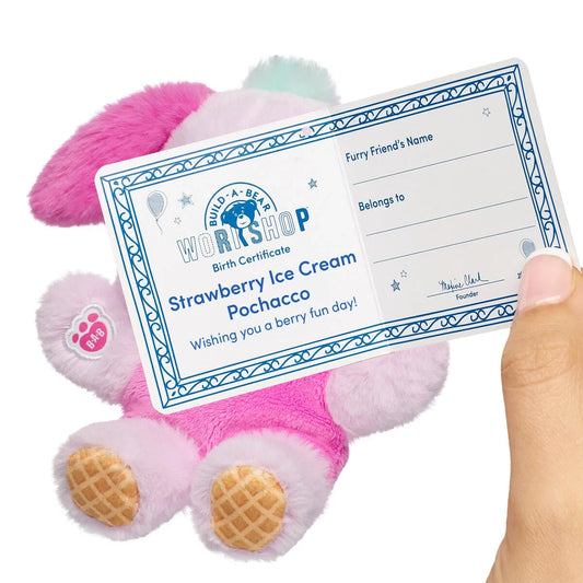 Build-A-Bear Mini Beans Strawberry Ice Ice Cream Pochacco | Build-A-Bear - US 3683