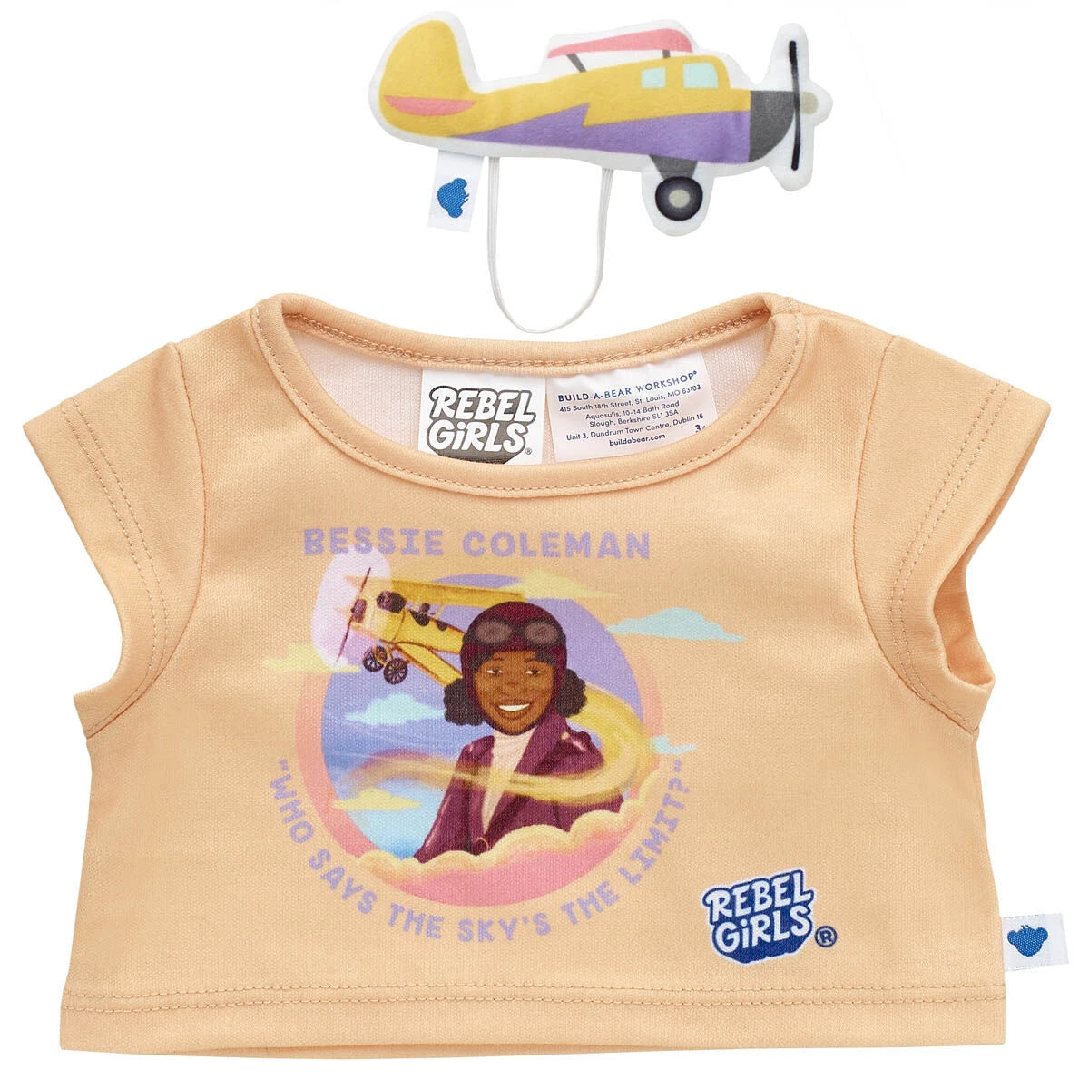 Rebel Girls Bessie Coleman T-Shirt | Shop at Build-A-Bear® - US 4665