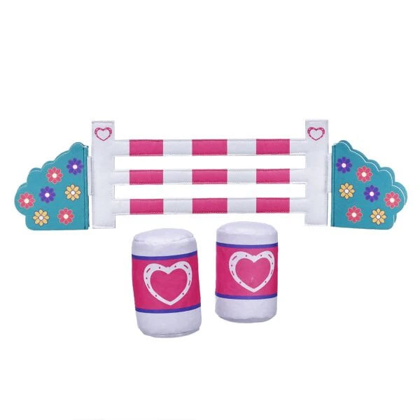 Horses & Hearts Riding Club Barrel & Jump Set 3 pc. for Stuffed Animals | Build-A-Bear® - US 9350