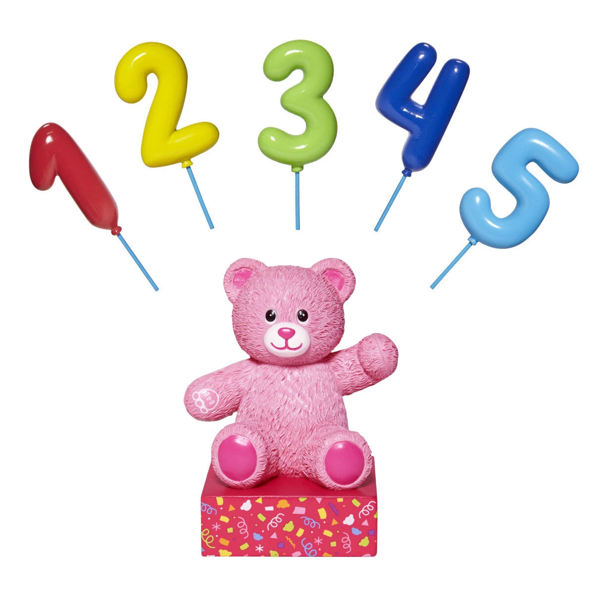 Build-A-Bear® Pink Bear Base with CeleBEARate Balloon Inserts (1-5) - US 2959