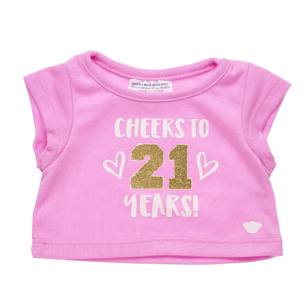 Online Exclusive Cheers to 21 Years T-Shirt | Shop at Build-A-Bear® - US 4030