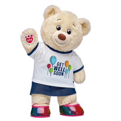 Cream Colored Teddy Bear Get Well Soon Gift Set | Build-A-Bear® - US 3687