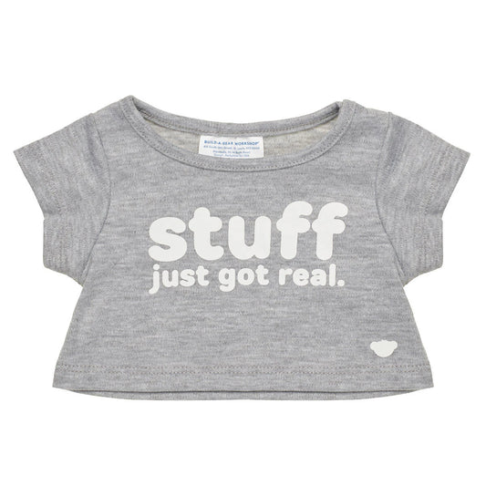 "Stuff Just Got Real" T-Shirt for Plush Toys | Build-A-Bear® - US 9149