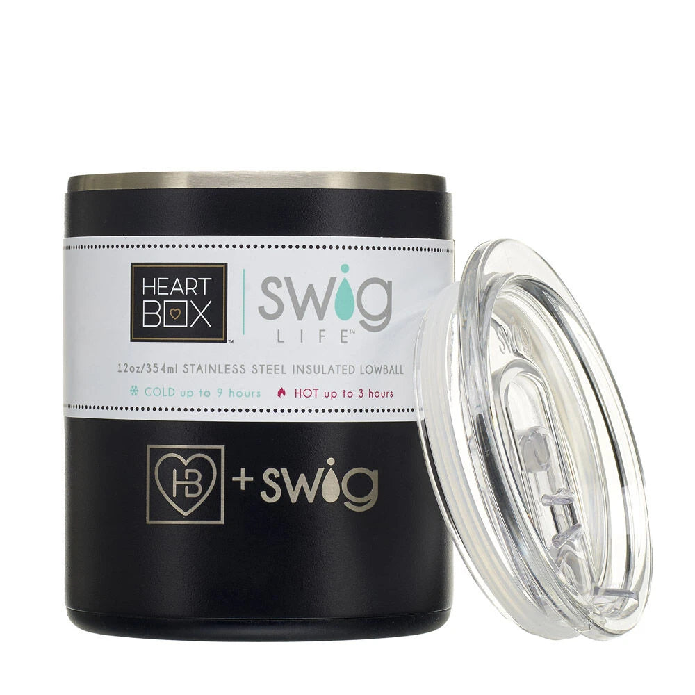 12 oz. HeartBox x Swig Life Stainless Steel Insulated Lowball | Build-A-Bear® - US 6733