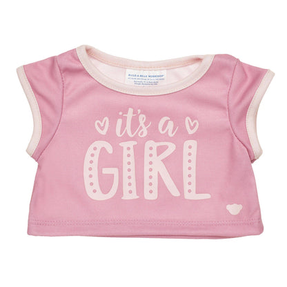 Baby Pink Teddy Bear "It's a Girl" Gift Set | Build-A-Bear® - US 1232
