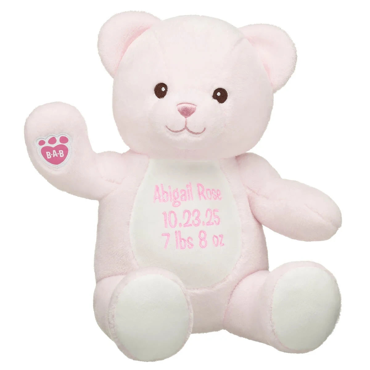 Embroidered Baby Pink Teddy Bear | Build-A-Bear® - US 2279