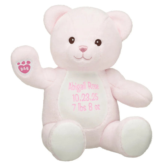 Embroidered Baby Pink Teddy Bear | Build-A-Bear® - US 5307