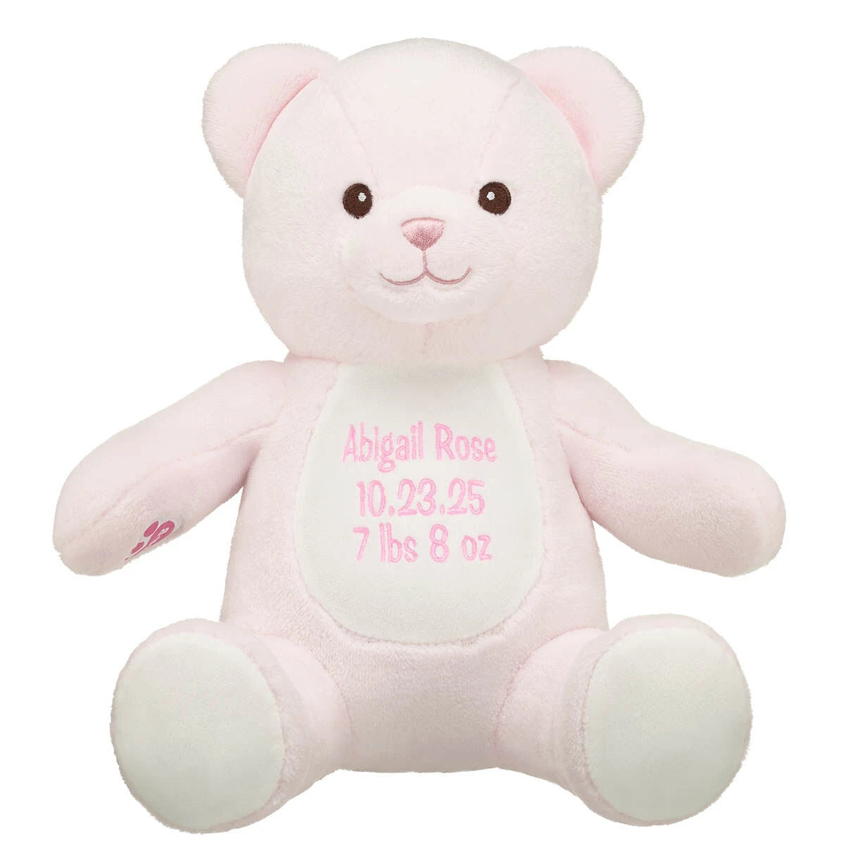Embroidered Baby Pink Teddy Bear | Build-A-Bear® - US 2279