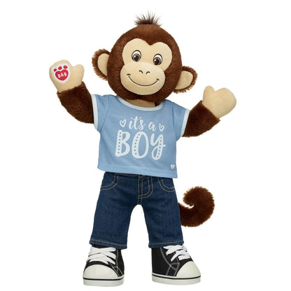 Smiley Monkey Stuffed Animal "It's a Boy" Set | Build-A-Bear® - US 2177