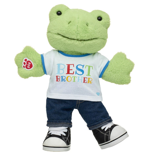 Spring Green Frog Stuffed Animal "Best Brother" Gift Set | Build-A-Bear® - US 3313