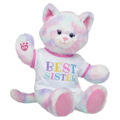 Pastel Swirl Kitty Stuffed Animal "Best Sister" Gift Set | Build-A-Bear® - US 3446