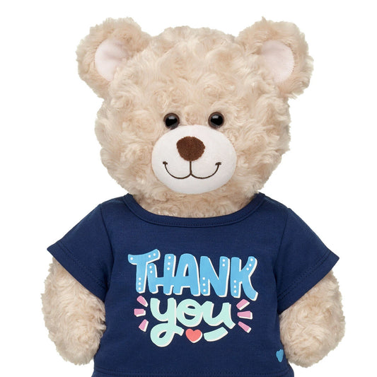 "Thank You" Plush Toy T-Shirt - Navy Blue - US 6567