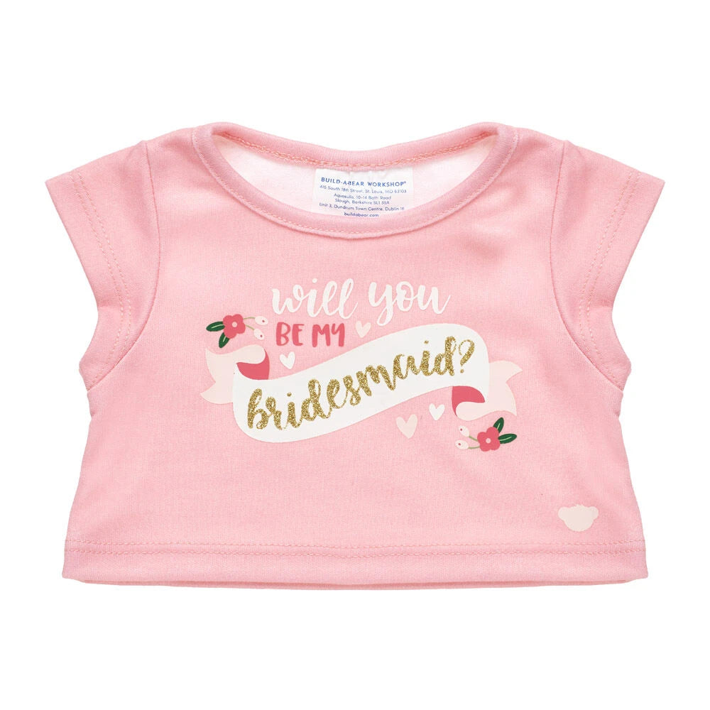"Will You Be My Bridesmaid?" T-Shirt for Stuffed Animals | Build-A-Bear® - US 2330