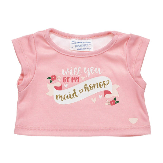 "Will You Be My Maid of Honor?" T-Shirt for Stuffed Animals | Build-A-Bear® - US 1690