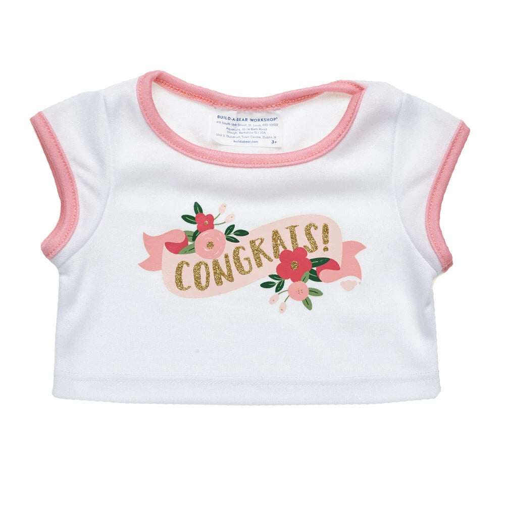 Floral Congrats T-Shirt for Stuffed Animals | Build-A-Bear® - US 9208