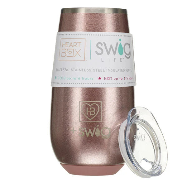 6 oz. HeartBox x Swig Life Stemless Flute | Build-A-Bear® - US 8909