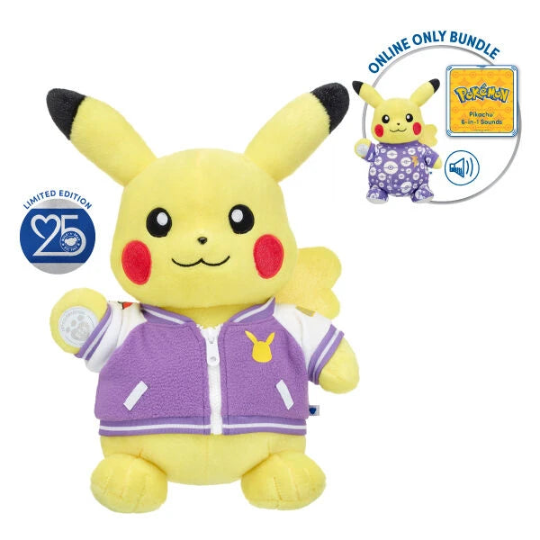Build-A-Bear 25th Celebration Pokémon Pikachu Plush Bundle - US 3824