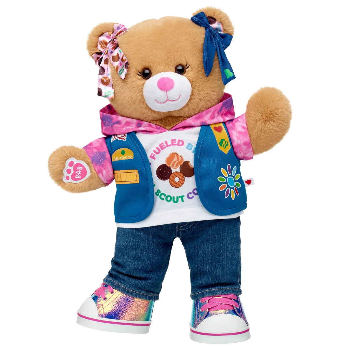 Girl Scout Cookie Teddy Bear Daisy Gift Set w/ Bows | BAB - US 8534