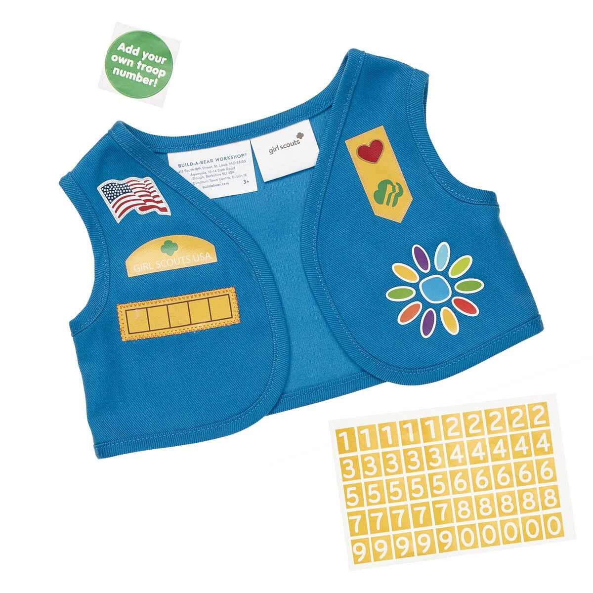 Girl Scout Cookie Teddy Bear Daisy Gift Set w/ Bows | BAB - US 8534