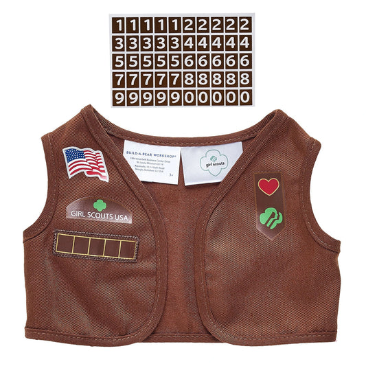 Girl Scout Brownie Uniform Vest for Stuffed Animals | Build-A-Bear® - US 1453