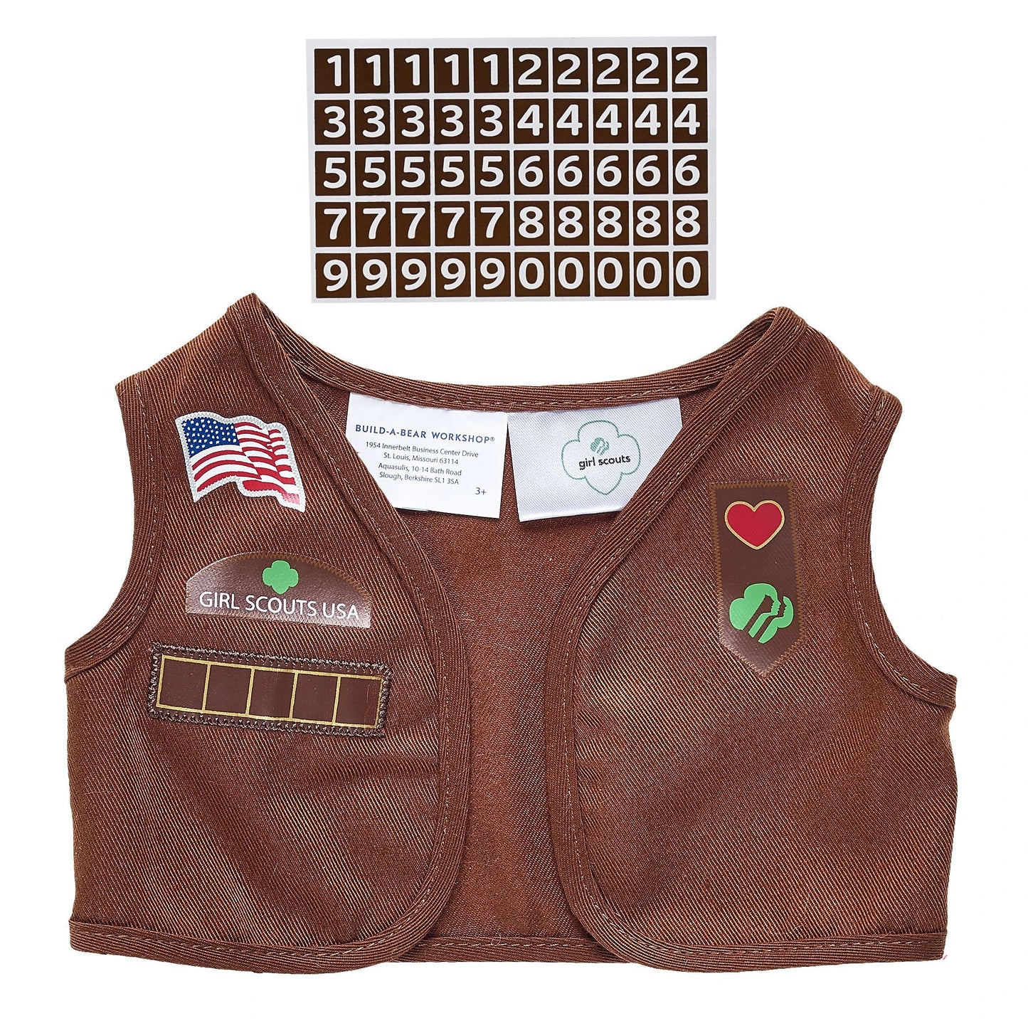 Girl Scout Brownie Uniform Vest for Stuffed Animals | Build-A-Bear® - US 7199
