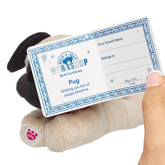 Build-A-Bear Mini Beans Promise Pets Pug Stuffed | BAB - US 8638
