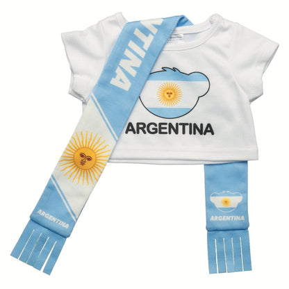Let's Goal Bear Argentina Gift Set | Build-A-Bear - US 3459