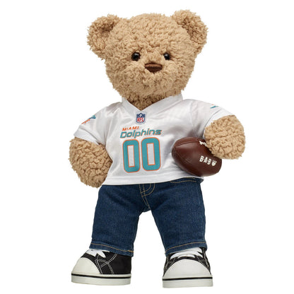 Miami Dolphins Timeless Teddy Bear Football Gift Set - US 9133