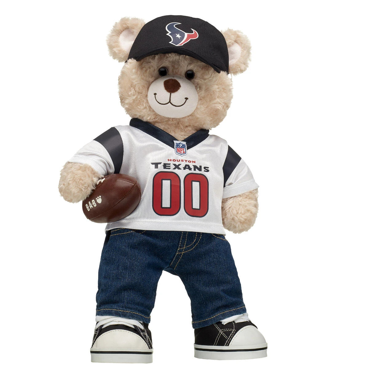 Houston Texans Fan Hat &amp; Football Happy Hugs Bear Gift Set - US 5243
