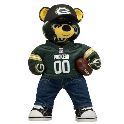 Green Bay Packers Fan Hat Teddy Bear Gift Set - US 9612
