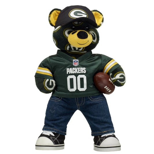 Green Bay Packers Fan Hat Teddy Bear Gift Set - US 2844