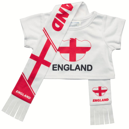England Scarf &amp; T-Shirt Set | Build-A-Bear - US 5930