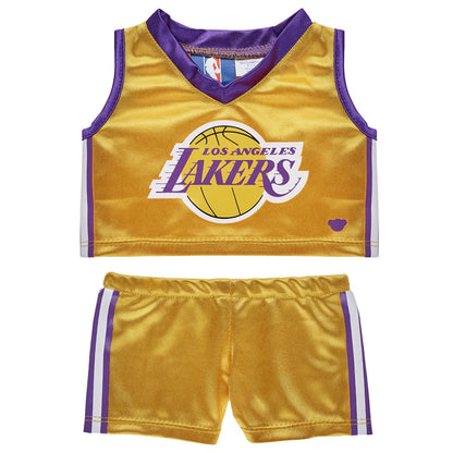 Los Angeles Lakers Happy Hugs Teddy Bear Basketball Gift Set | Build-A-Bear® - US 6372