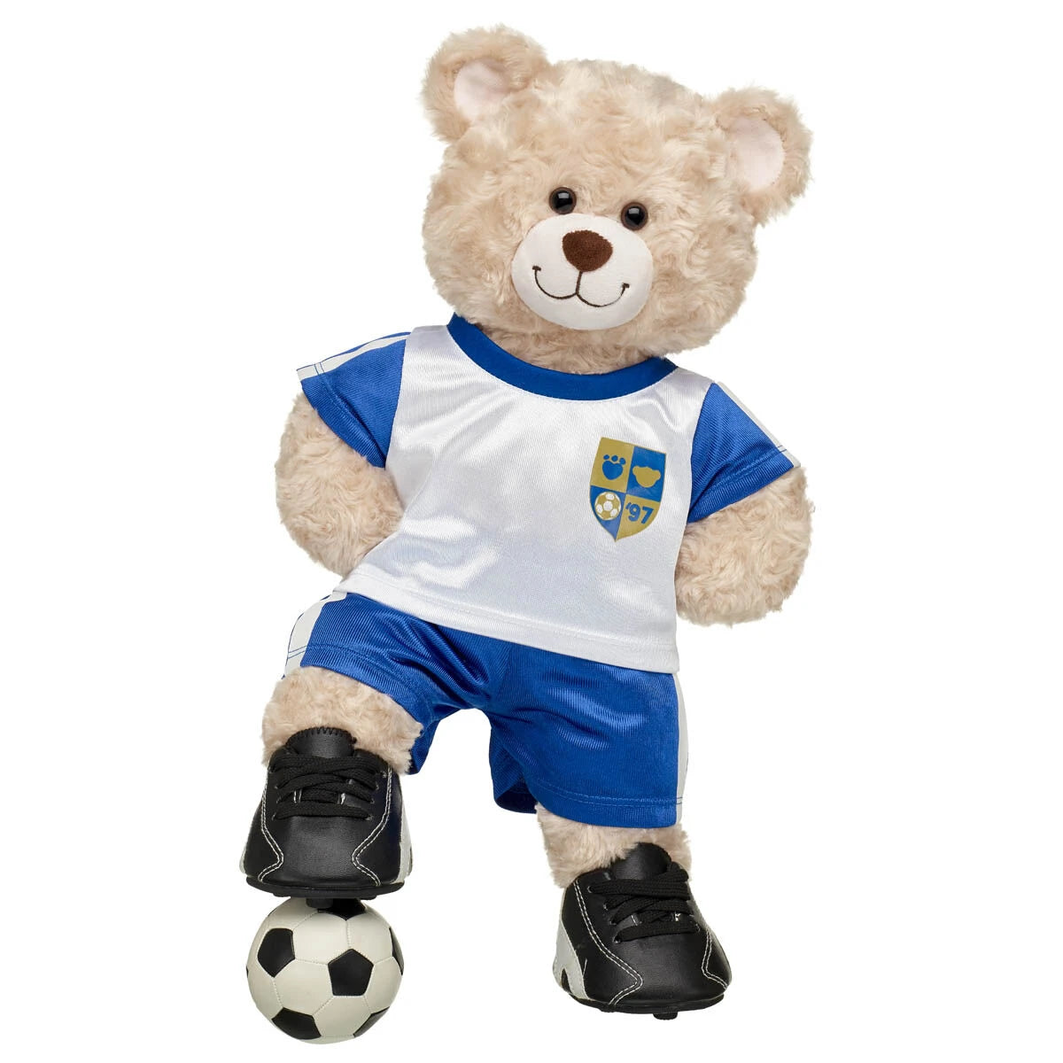 Happy Hugs Teddy Bear Blue Soccer Set &amp; Ball | Build-A-Bear® - US 1798