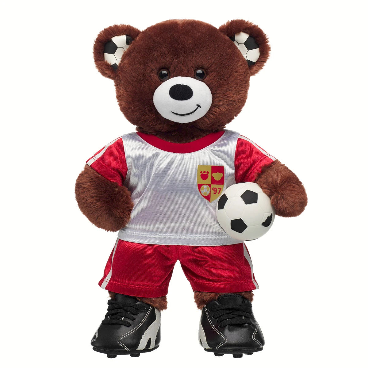 Let's Goal Bear Red Soccer Uniform Gift Set | Build-A-Bear - US 4598