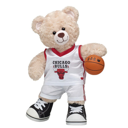 Chicago Bulls Happy Hugs Teddy Bear Basketball Gift Set | Build-A-Bear® - US 9908