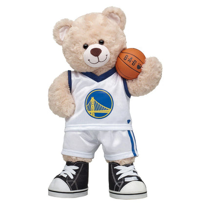 Golden State Warriors Happy Hugs Teddy Bear Basketball Gift Set | Build-A-Bear® - US 7520
