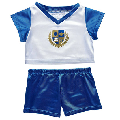 Blue &amp; White Soccer Uniform 2 pc. for Stuffed Animals | Build-A-Bear® - US 1318