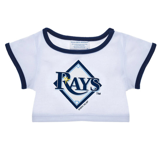 Tampa Bay Rays™ White &amp; Blue Ringer T-Shirt for Stuffed Animals | Build-A-Bear® - US 5920