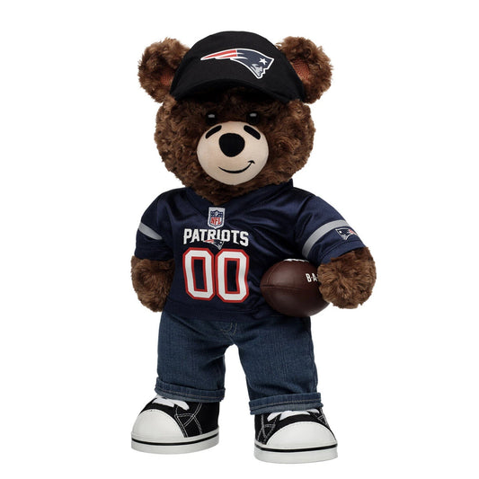 New England Patriots Football Bear &amp; Fan Hat Gift Set - US 3201