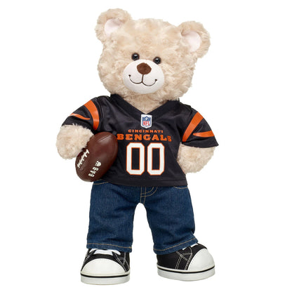 Happy Hugs Teddy Football Cincinnati Bengals Gift Set | Build-A-Bear® - US 3801
