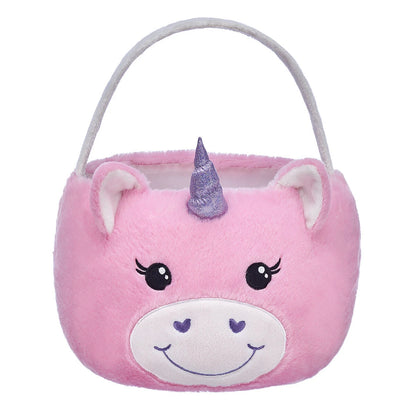 Pink Unicorn Basket for Stuffed Animals | Build-A-Bear® - US 8205
