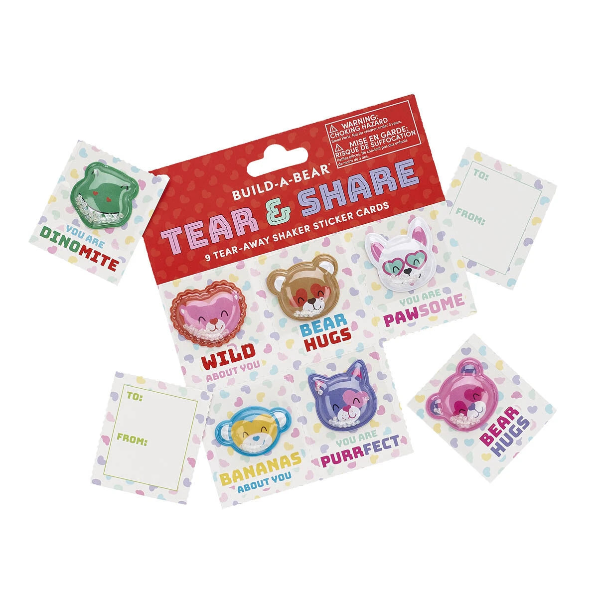 Valentine's Day Tear &amp; Share Sticker Set | Build-A-Bear® - US 1651