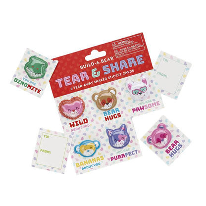 Valentine's Day Tear &amp; Share Sticker Set | Build-A-Bear® - US 1651