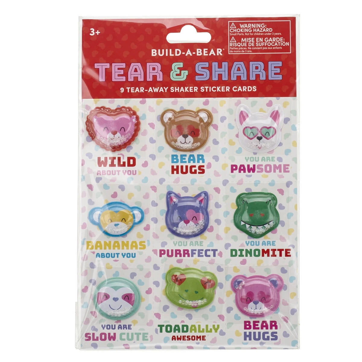 Valentine's Day Tear &amp; Share Sticker Set | Build-A-Bear® - US 1651